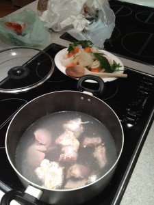 Making giblet stock