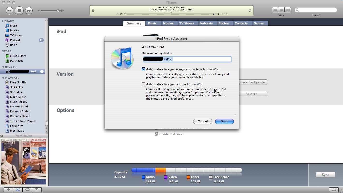 iTunes and iPod fun