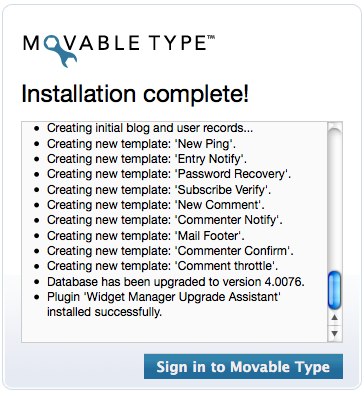 Installation Complete